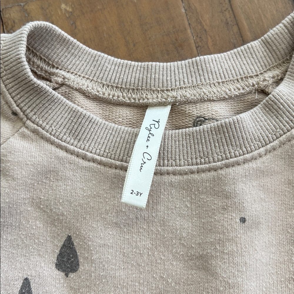 Rylee + Cru tree print raglan long sleeve dress Dress girls 2-3 years beige - Picture 4 of 7